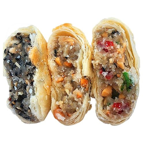 Helenou666 Chino tradicional Festival del Medio Otoño Comida Luna tortas Varios Sabores 17.6oz (sabor mixto)