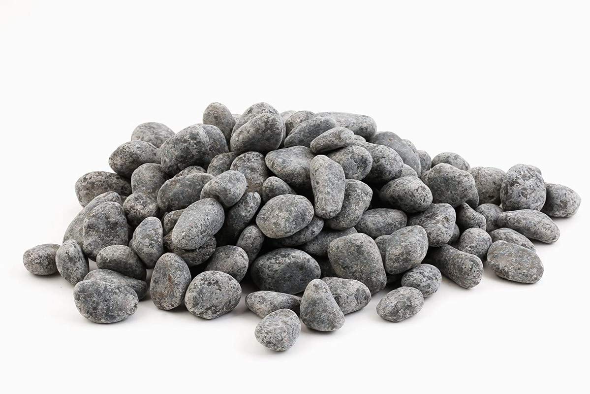 Bum Bum Bhole Pebbles Black Beauty Decorative; Landscaping and Garden Stones/Pebbles; 1 kg/0.5-1-inch