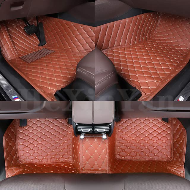 Automotive - Custom Car Floor Mats for Tank 300 500 Auto Rug Carpet Footbridge Automobiles Accessories Car Styling interior Parts (brown)