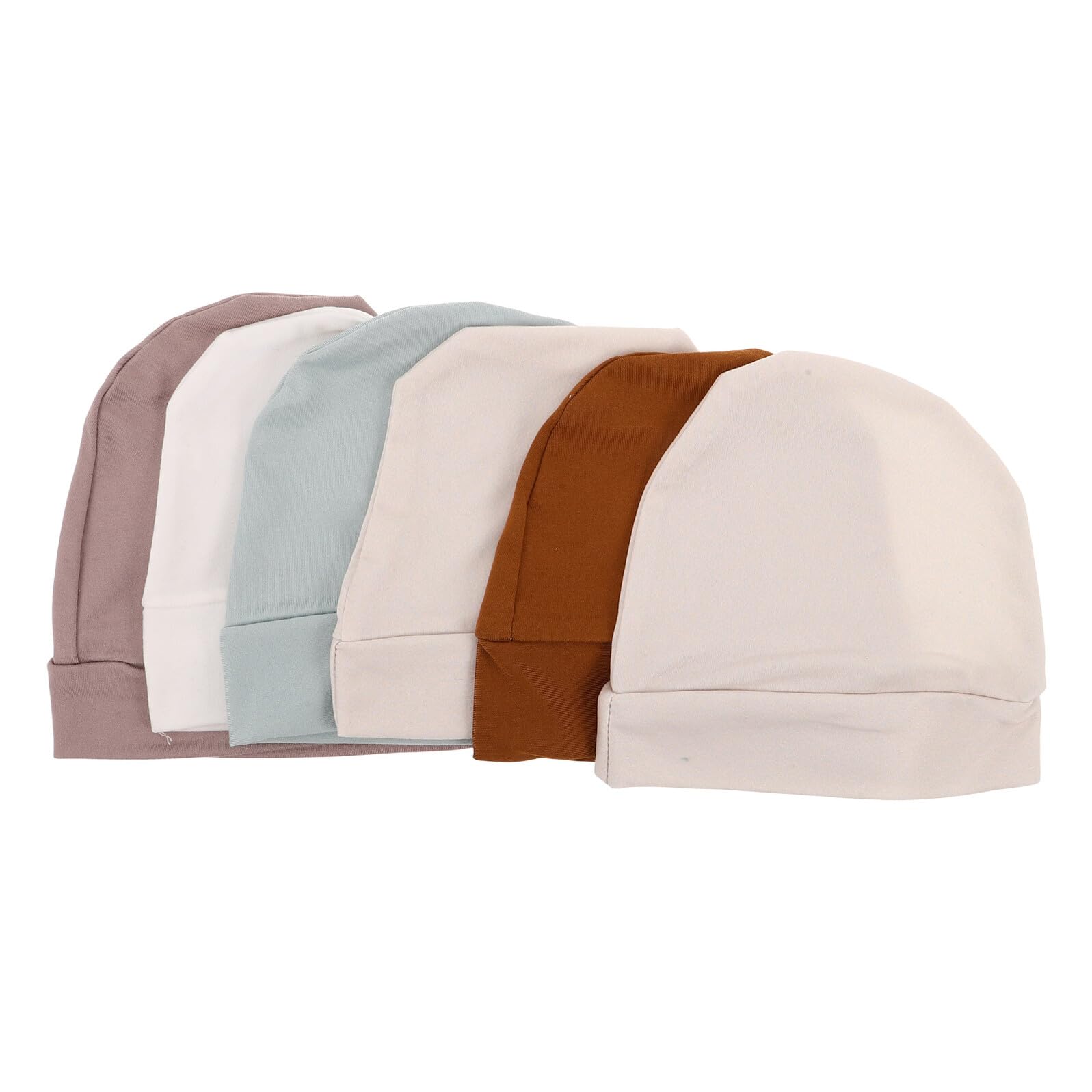 Gorros para recién nacidos de 0 a 6 meses de algodón suave unisex 8