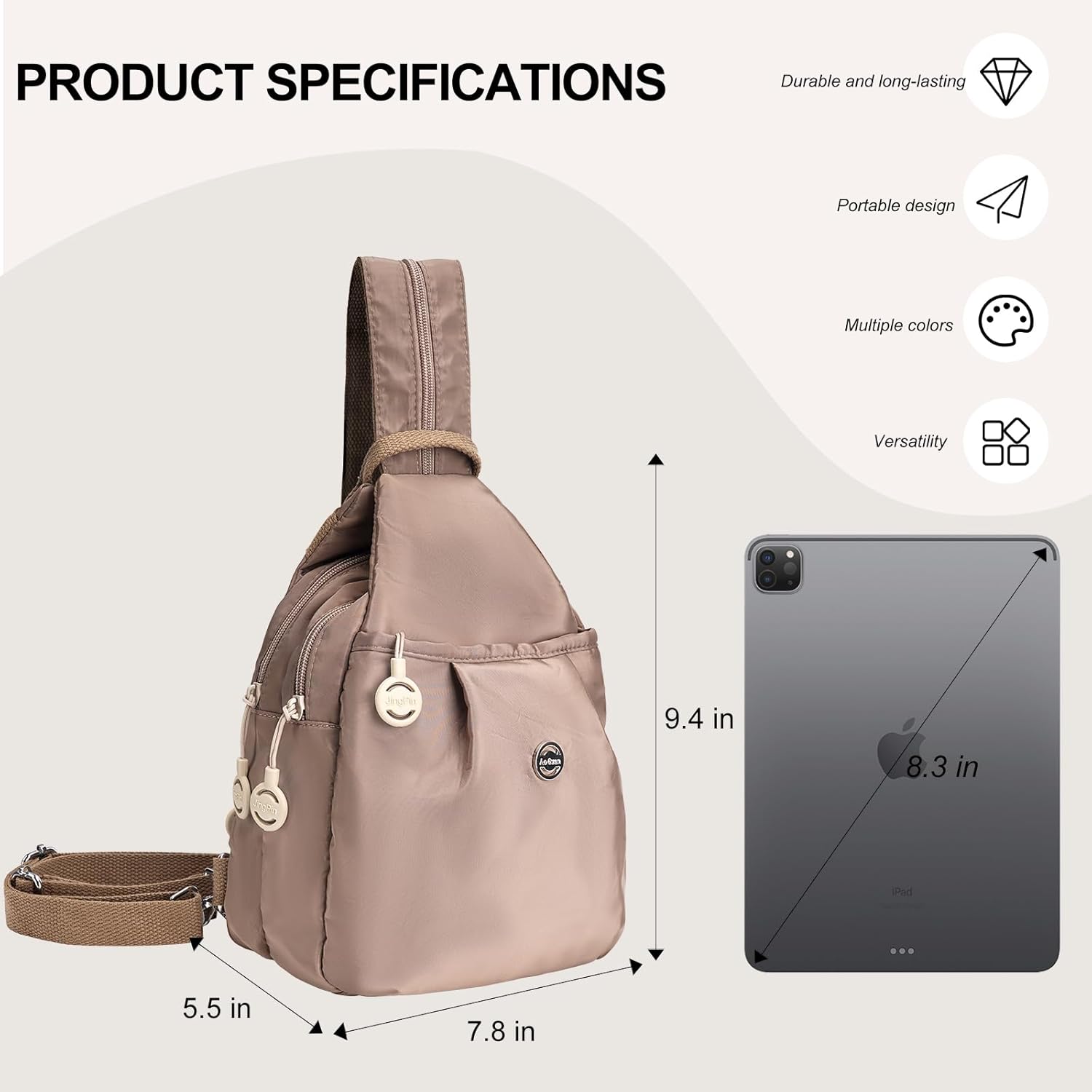 Convertible Backpack Bag,Frontaley Sling Bag,Crossbody Purses for Women,Comfortable Convenient Outdoors Backpack - Image 4