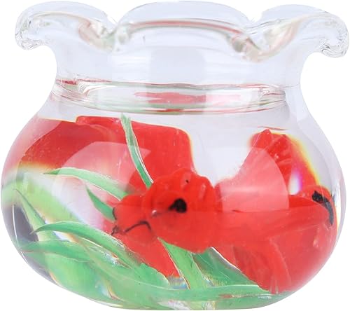 Pescado de casa de muñecas, resina de peces de paisaje en miniatura para casa de muñecas 1:6