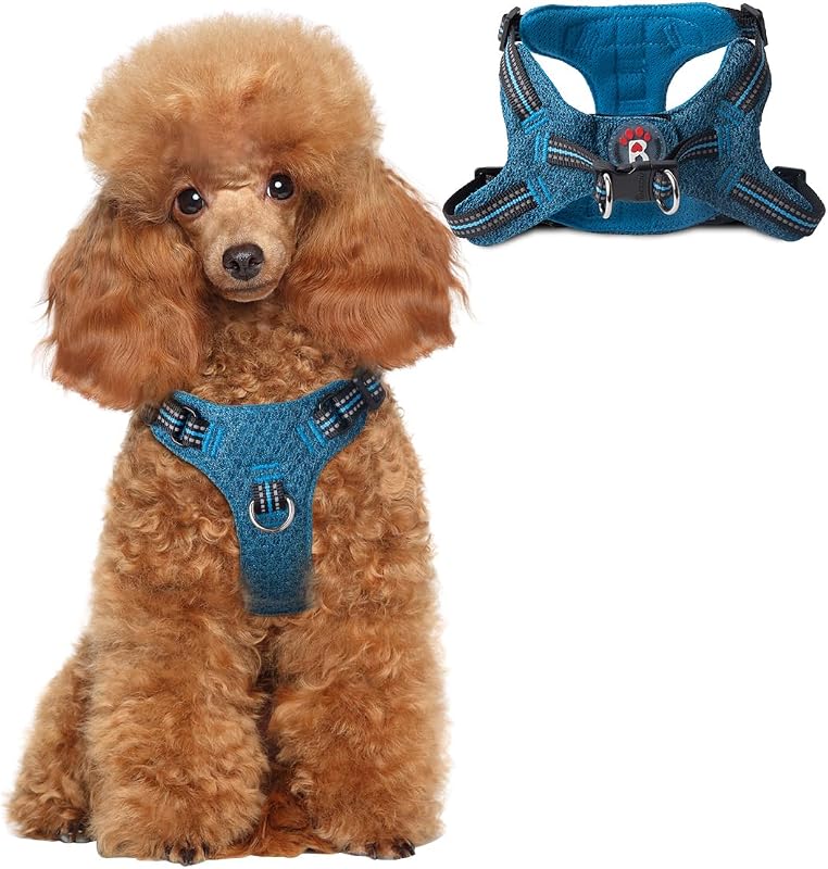 Peitoral Vest Ajustável com Faixas Refletivas para Cães Pequenos BARKBAY