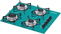 Cooktop 4 bocas Chamalux ultra chama Bivolt Gás Natural Trempe de Chapa Verde