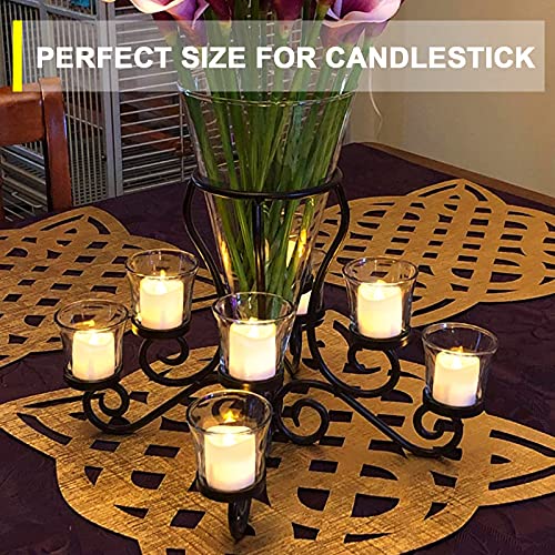 Homemory 12Pack Timer Flameless Led Votive Candles, Long Lasting Battery Operated Tea Light With Timers, 6 Hours On And 18 Hours Off Cycle Automatically For Wedding, Table Decorations (Warm White) #TOP4