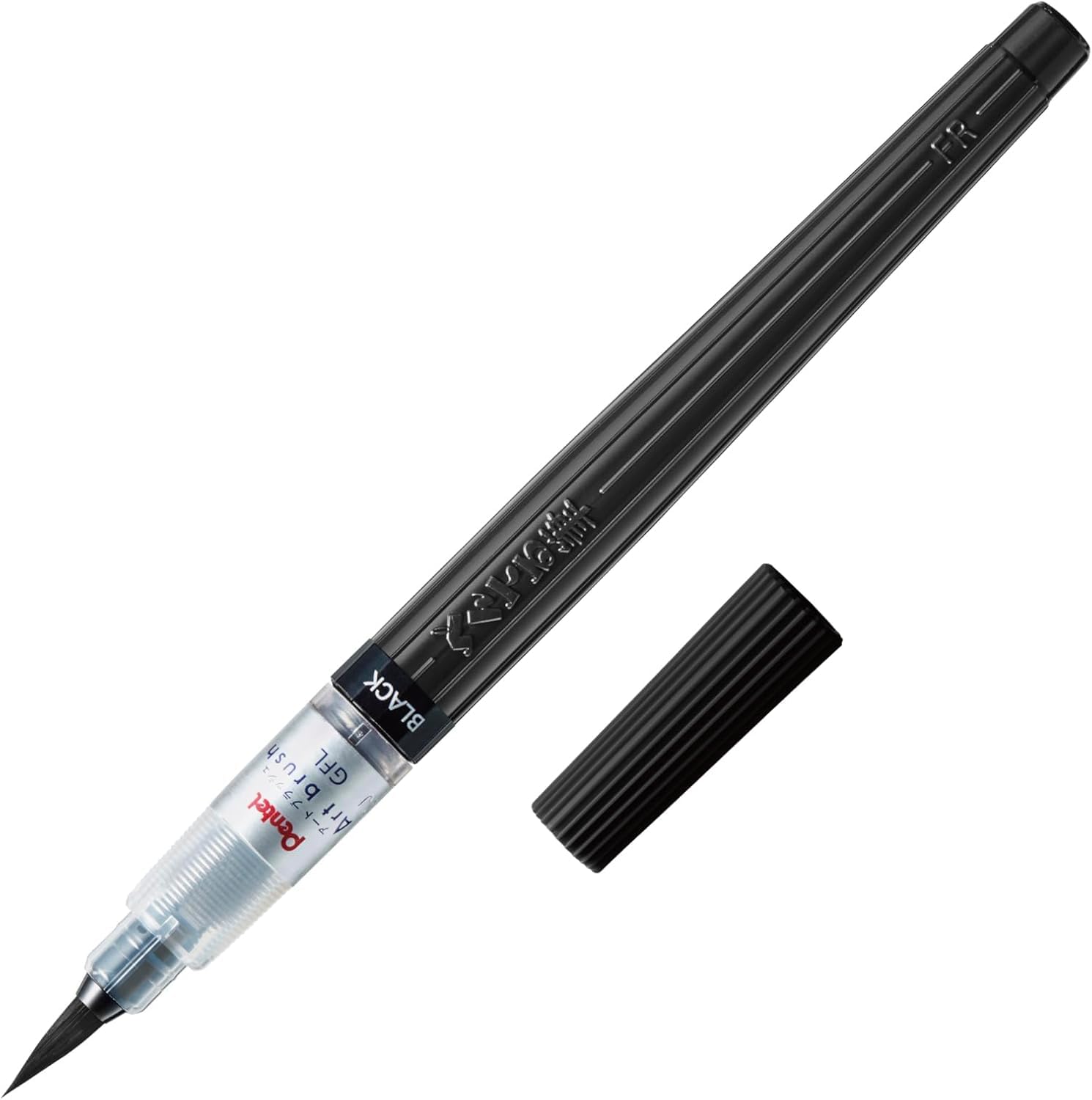 Pentel Arts Colour Brush, Black (Dye) ink, 1 Blister card of 1 Brush, XGFL-101X