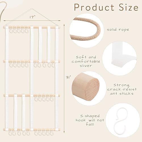 Miniatura 3 de POVETIRE Soporte para diadema organizador de lazos para el cabello, diademas para bebé, accesorios para el cabello, organizador de almacenamiento