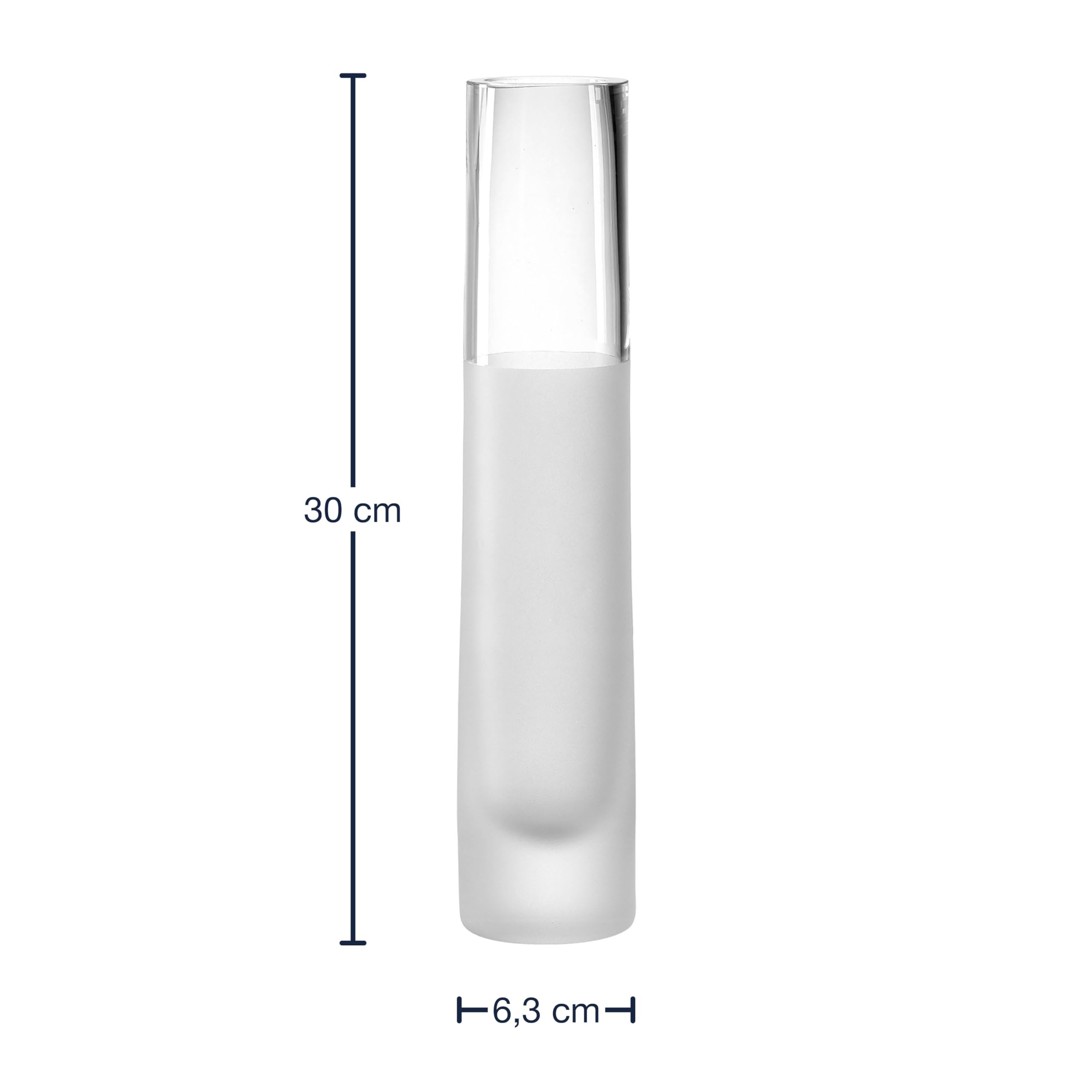 LEONARDO HOME 018634 NOVARA - Jarrón de cristal (30 cm)