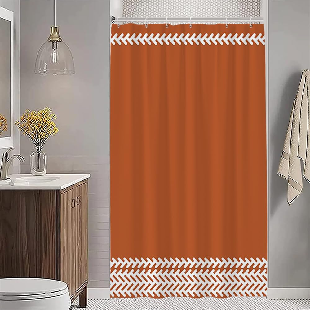 Uiiooazy Orange Shower Curtain - Image 2
