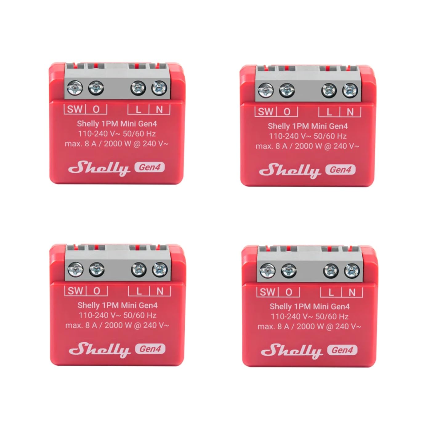 Shelly 1PM Mini Gen4, relé inteligente controlado por WLAN, 1 canal, 8A, medición de potencia, automatización del hogar, no se requiere Hub, Alexa, Apple HomeKit y Google Home, Zigbee y Matter (4