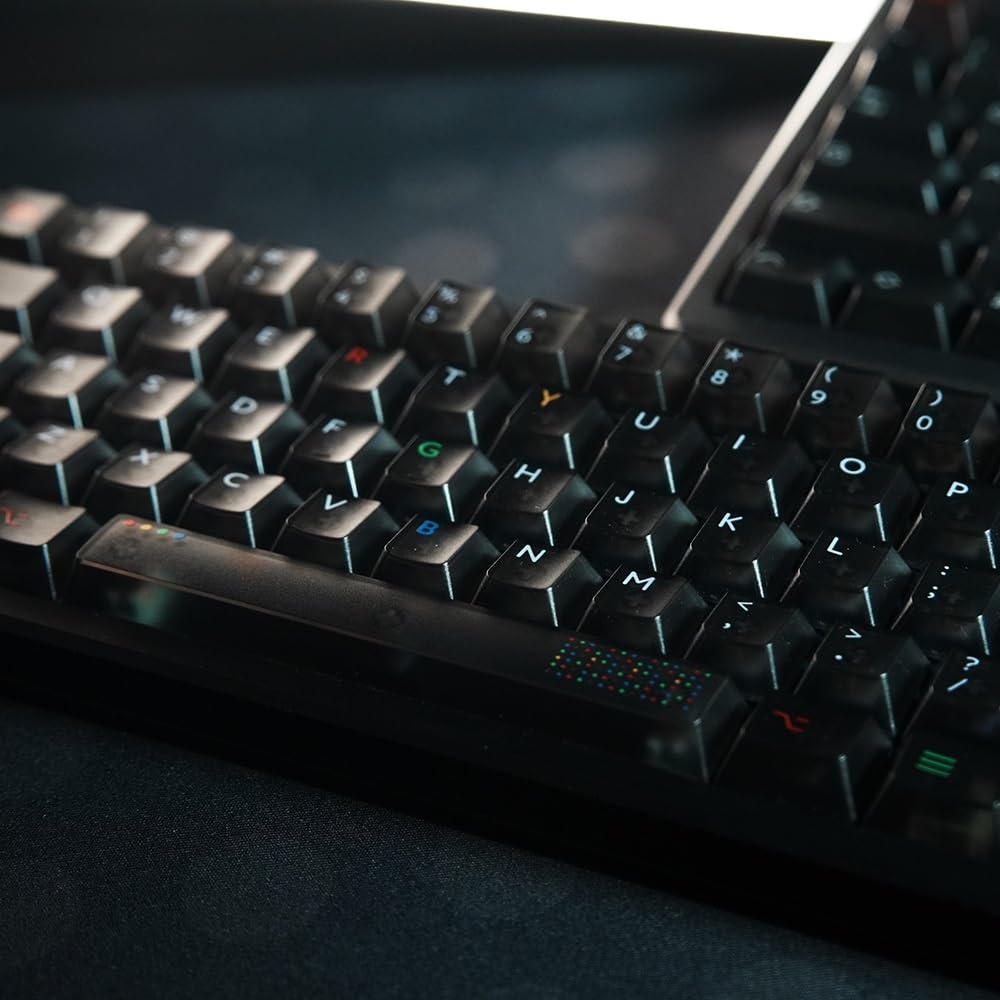 Nakładka klawiszy retro Dark Lights, Cherry Profile PBT do niestandardowej klawiatury mechanicznej (półprzezroczysta)
