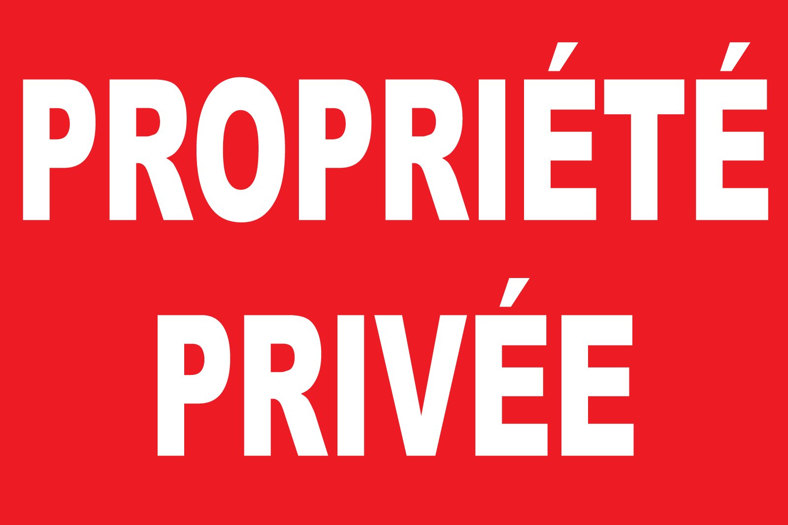 Panneau propriété privée en PVC de 5mm d'épaisseur 600X400mm