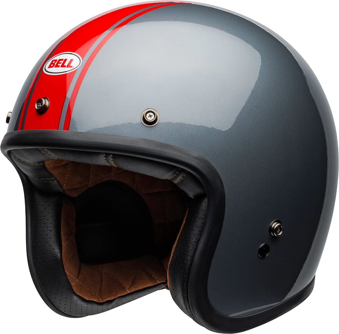 BELLHELMET CUSTOM 500 DLX RALLY GLOSS GREY/RED S