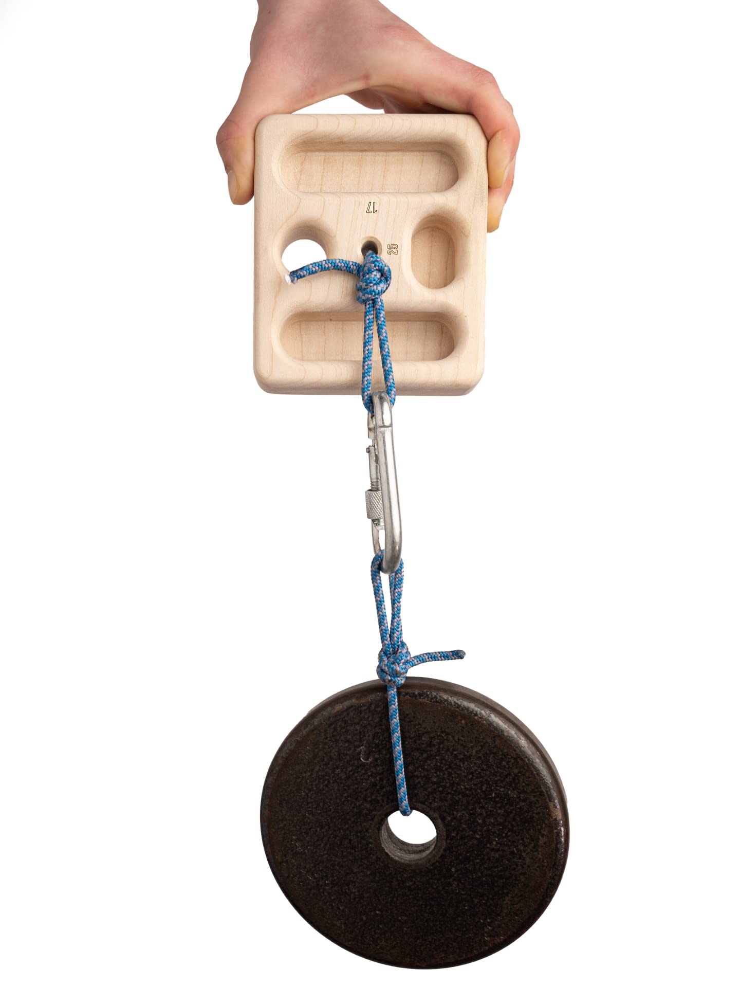 Whiteoak Planche d'escalade Portable Hangboard en Bois 12 x 10 x 3 cm