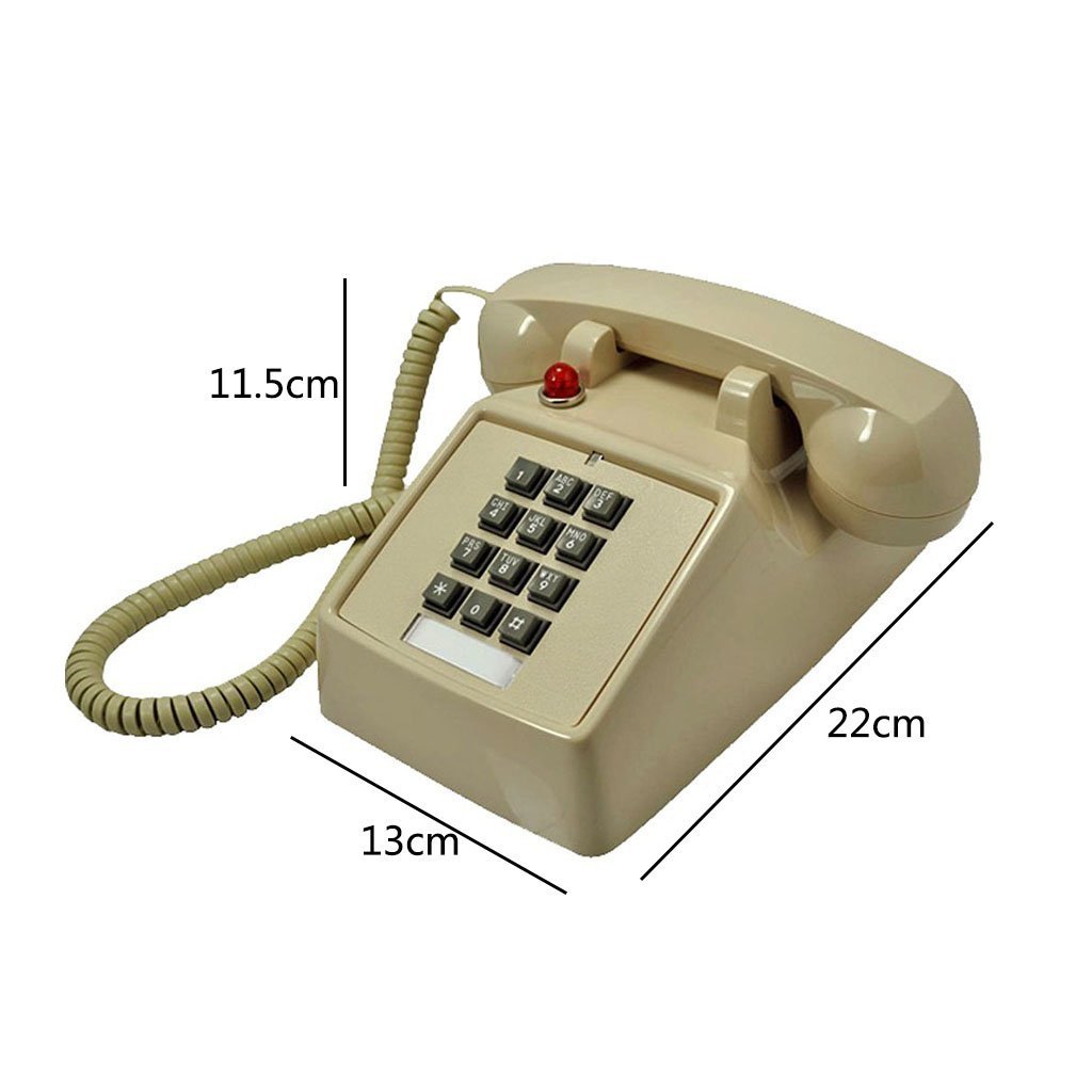Telefon stacjonarny w stylu retro， Antyczny, retro, obrotowy telefon stacjonarny do biura domowego