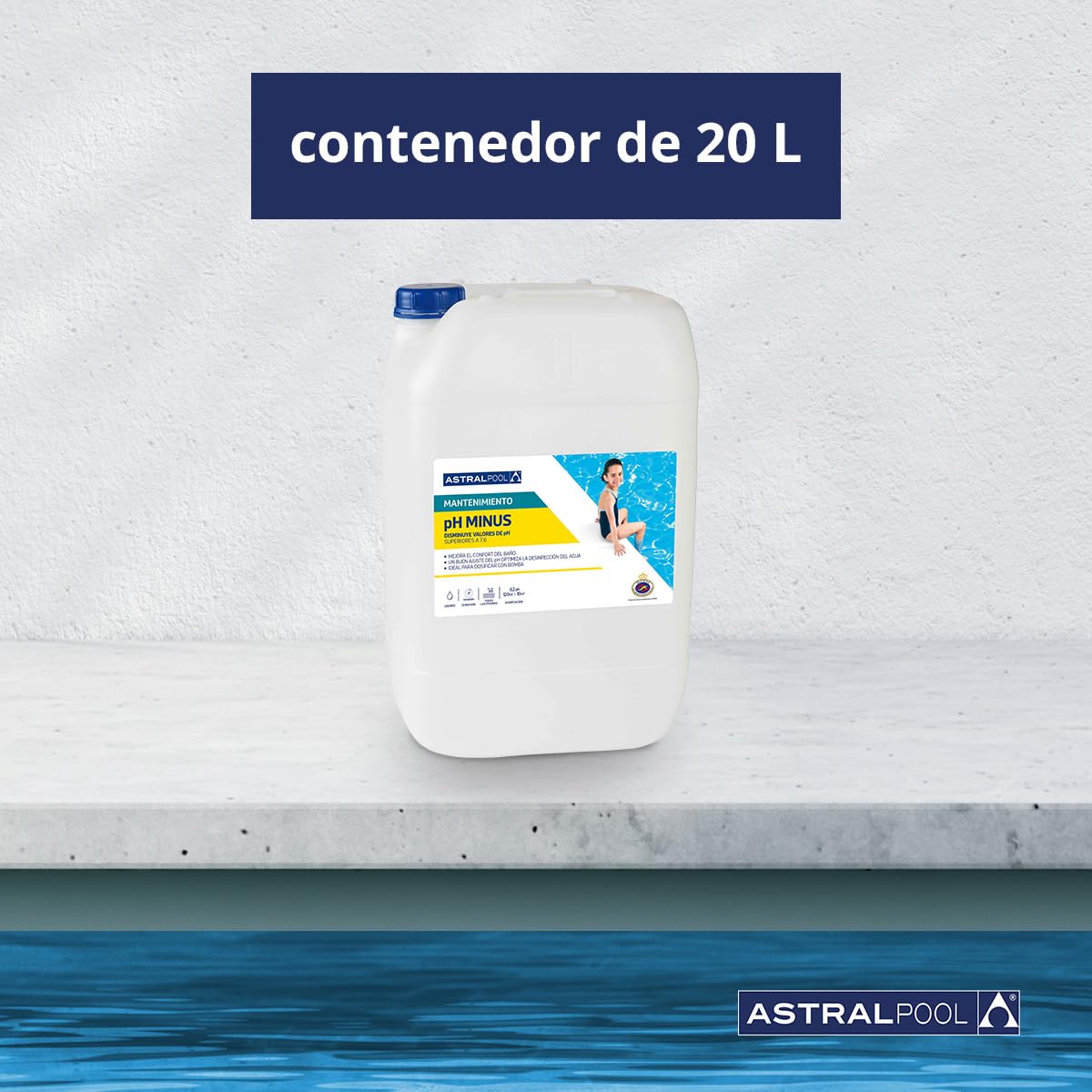 Astralpool Balance pH Minus Líquido 20 litros Reductor pH para Piscinas