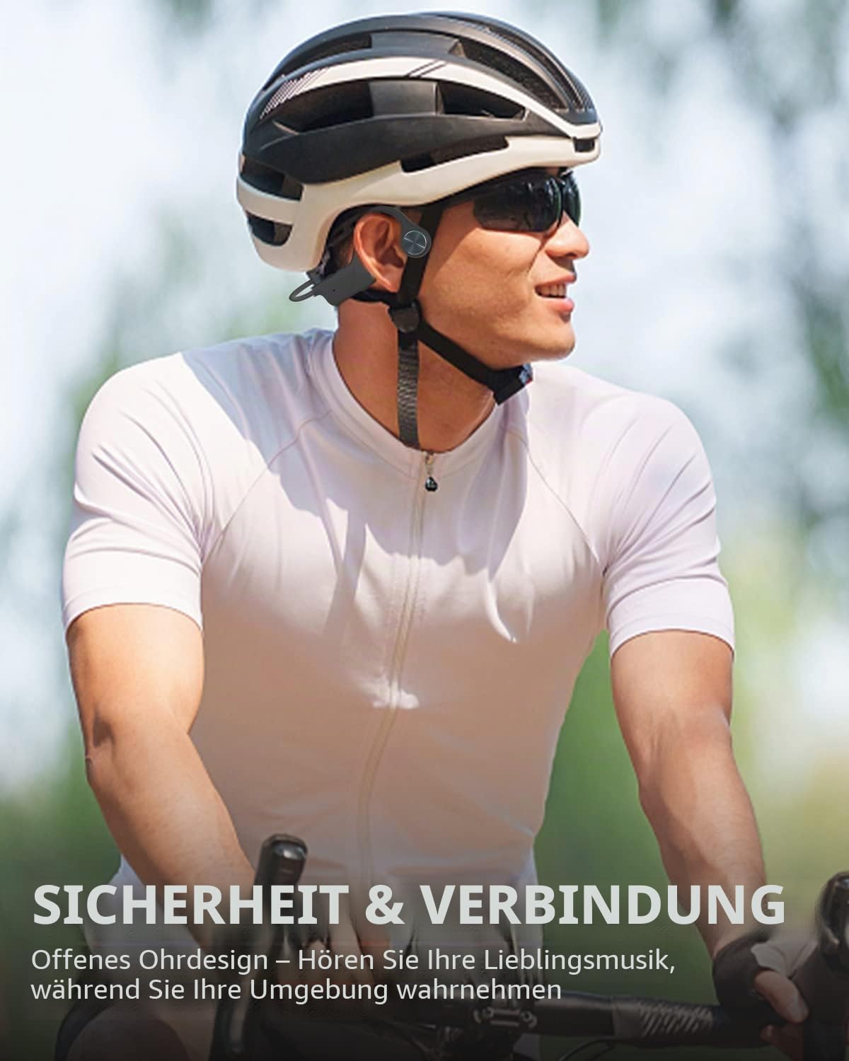 SANOTO Knochenschall Kopfhörer Bluetooth 5.3,Open Ear Kopfhörer Kabellos Bone Conduction Kopfhorer IPX5 Wasserdicht Sportkopfhörer Lange Akkulaufzeit Kopfhörer für Läufer Fitness