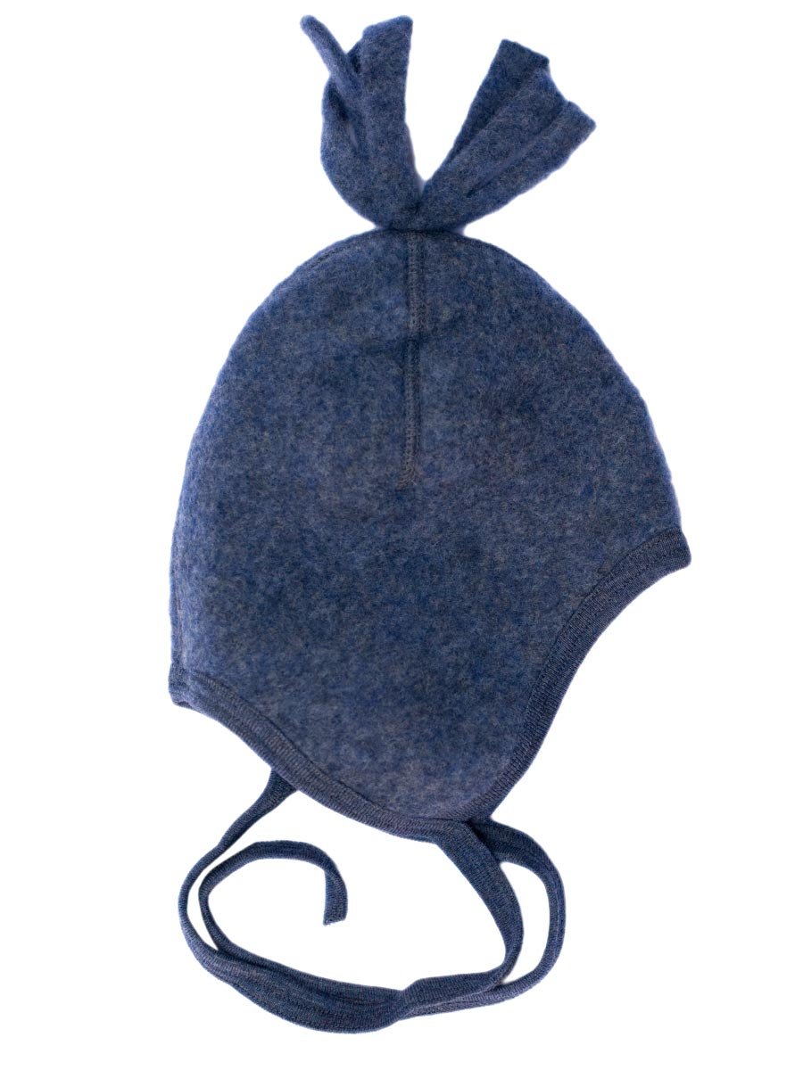 Engel Baby Fleece hat, 100% Merino Wool, (86/92 (Circumference 46-48), Blue Melange)