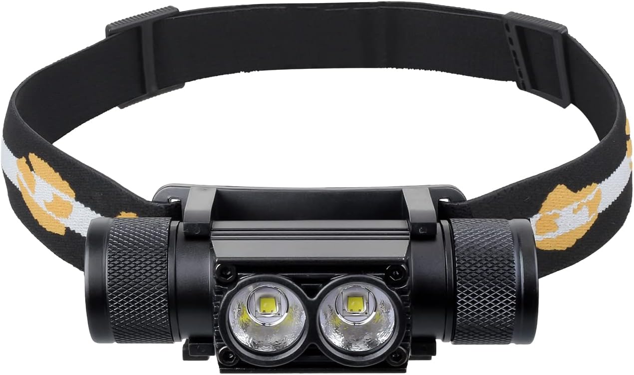 sofirn Headlamp, 1200 Lumen Rechargeable Head Lamp with Two Bright LEDs, Waterproof Headlight for Adults, for Camping, Running, Hiking, Emergency, Outdoor, Hard Hat