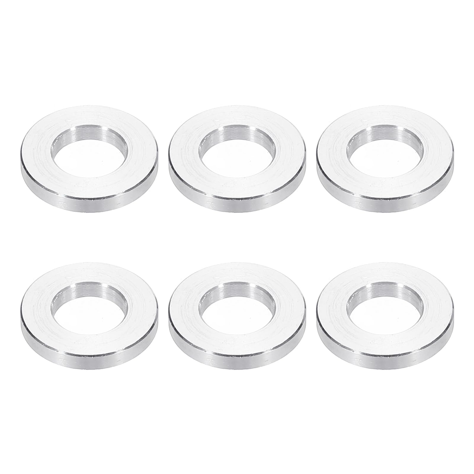 PATIKIL M10 Aluminum Spacers, 6pcs 3/8" x 3/4" Round Metal Spacers for 3/8 or M10 Screw Bolts, Unthreaded Standoff Bushing 1/8"L, 10.5x20x3mm โ image 1