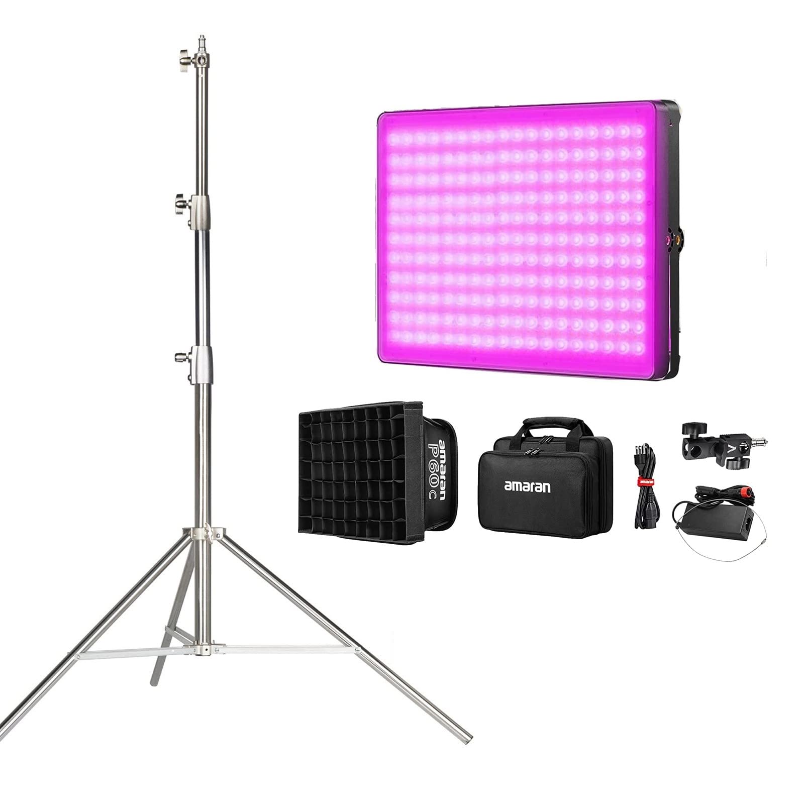 Aputure amaran P60C LEDライト Amazon.com : amaran P60c RGBWW LED 3-Light Kit : Electronics