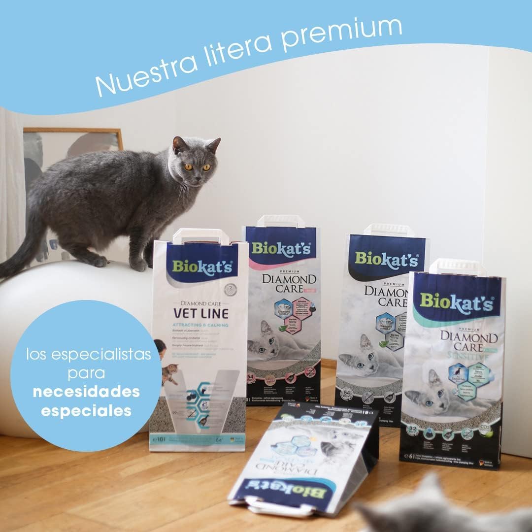 Biokat's Diamond Care Fresh, con fragancia - Arena fina con carbón activo y aloe vera 1 saco (1 x 10 l)