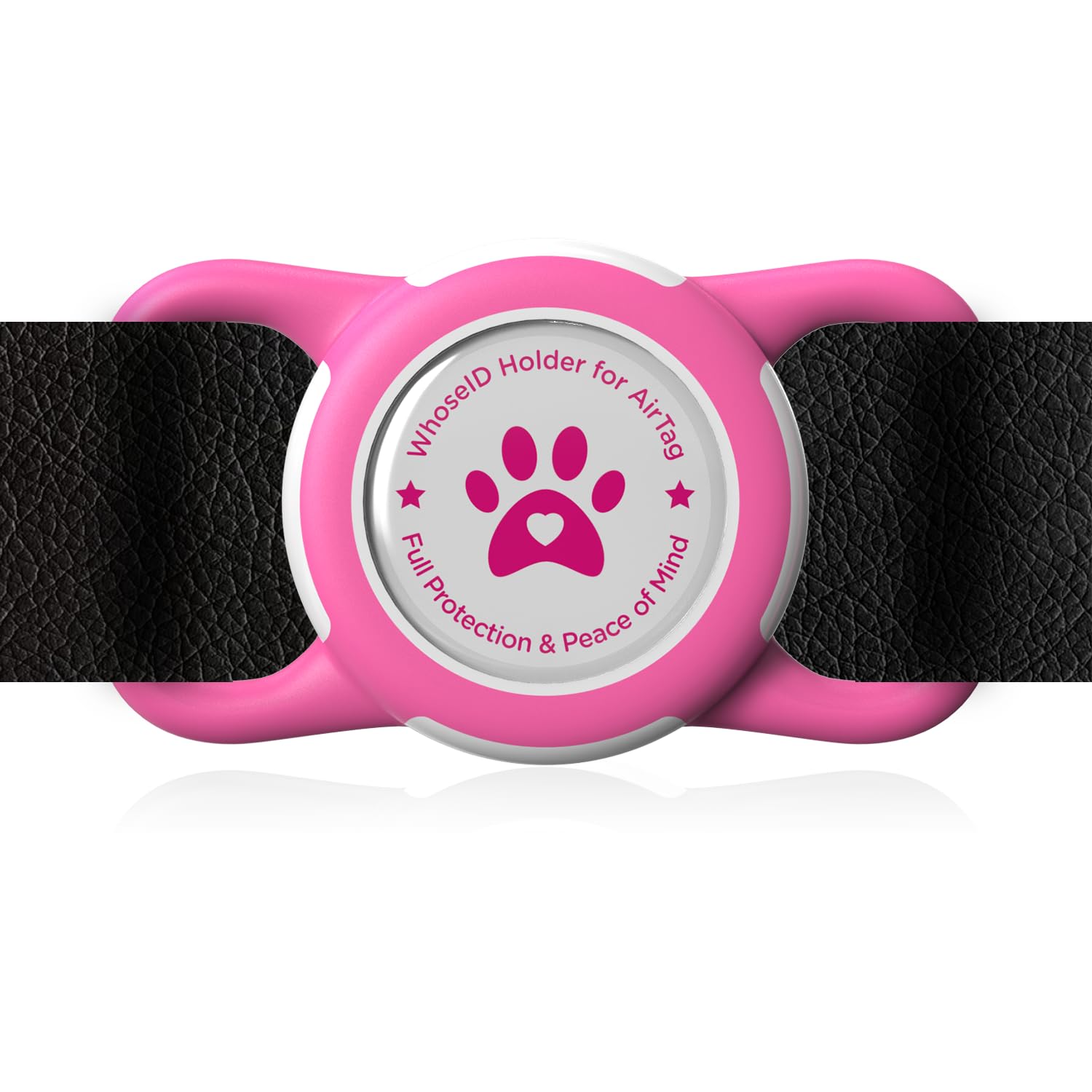 Airtag Dog Collar Holder, Durable & Lightweight Airtag Case, Slide-on Waterproof Protective Air Tag Holder for Dog Collar - for Dogs and Cats (Rose,