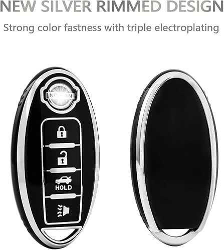 Miniatura 4 de OFFCURVE Funda para llavero de automóvil para Nissan Rogue Pathfinder, Sentra, Altima, Armada, Maxima, Murano, Versa, accesorios de automóvil, color