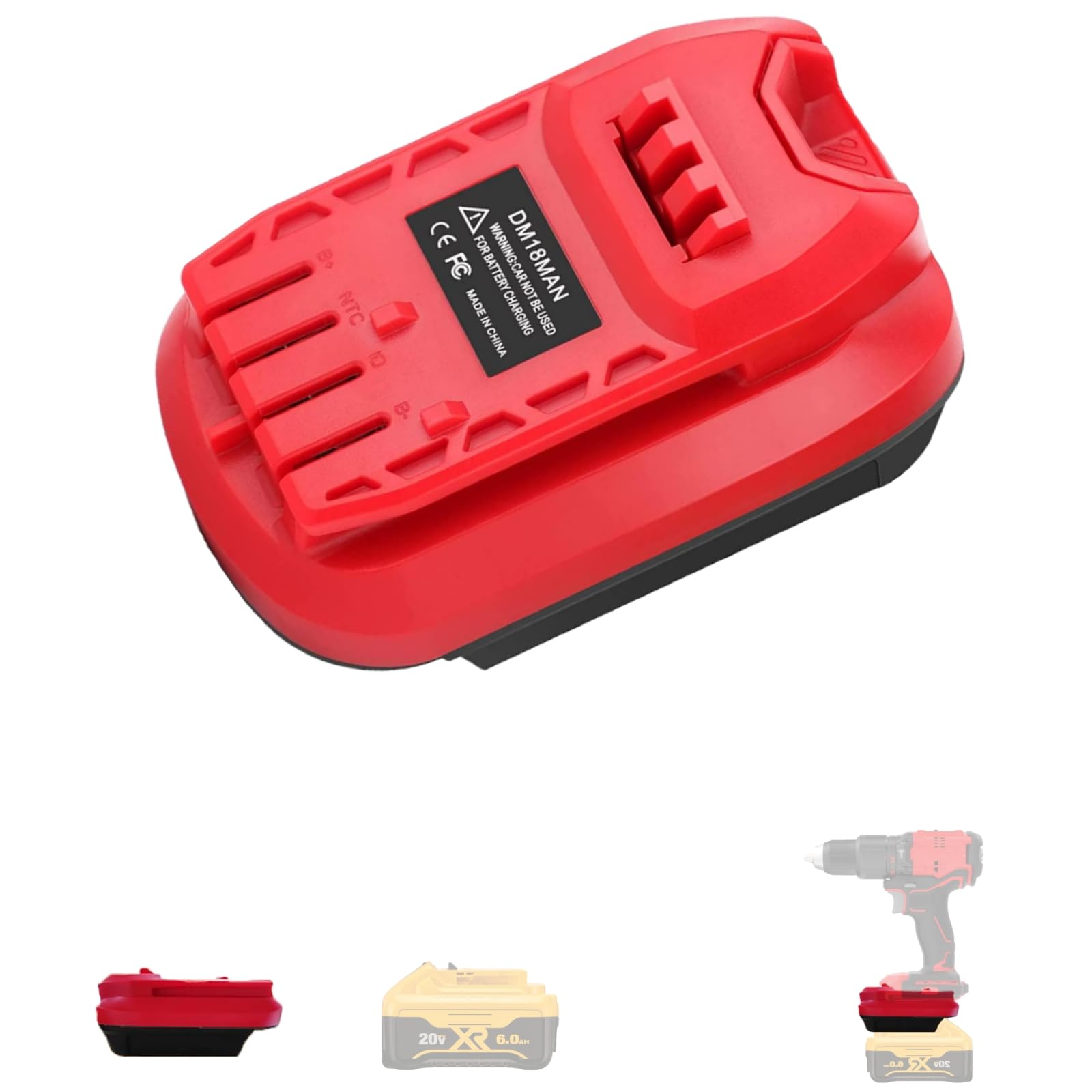 Compatible with DeWalt 20V to for Craftsman Battery Adapter (for DeWalt Battery to for V20 Tool)