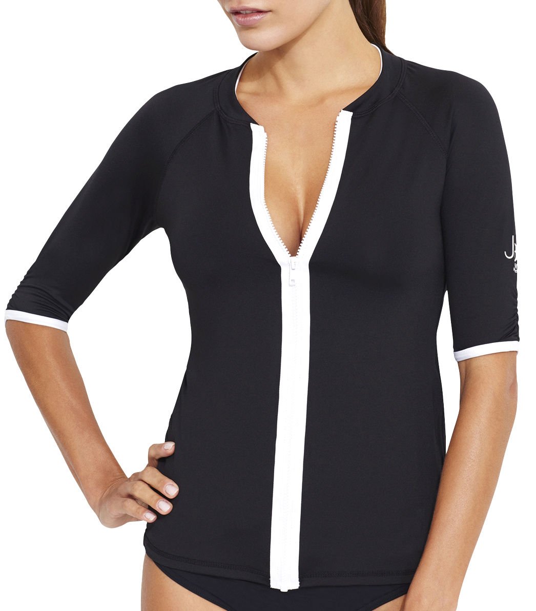 JAG Women's Essential Solids Swim Rash Guard