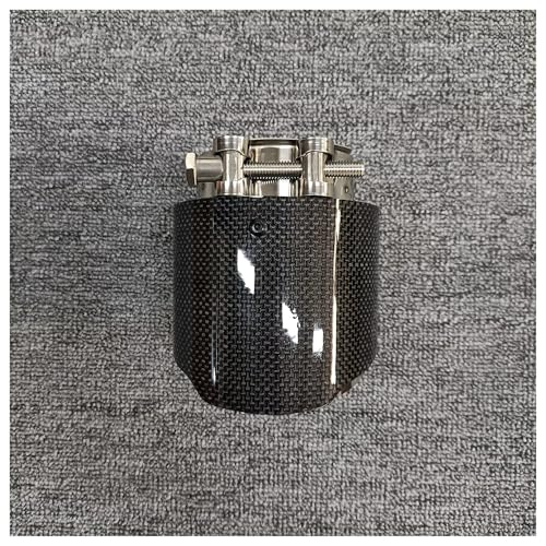 Tuyau d'échappement universel carbone brillant 70mm 101mm silencieux voiture