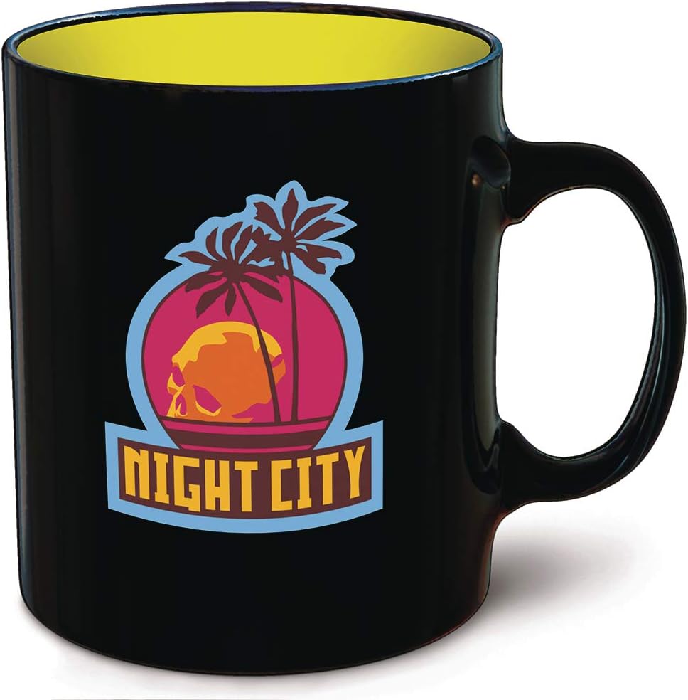 - Deluxe Cyberpunk 2077 Night City Mug, Multicolor, 11 oz