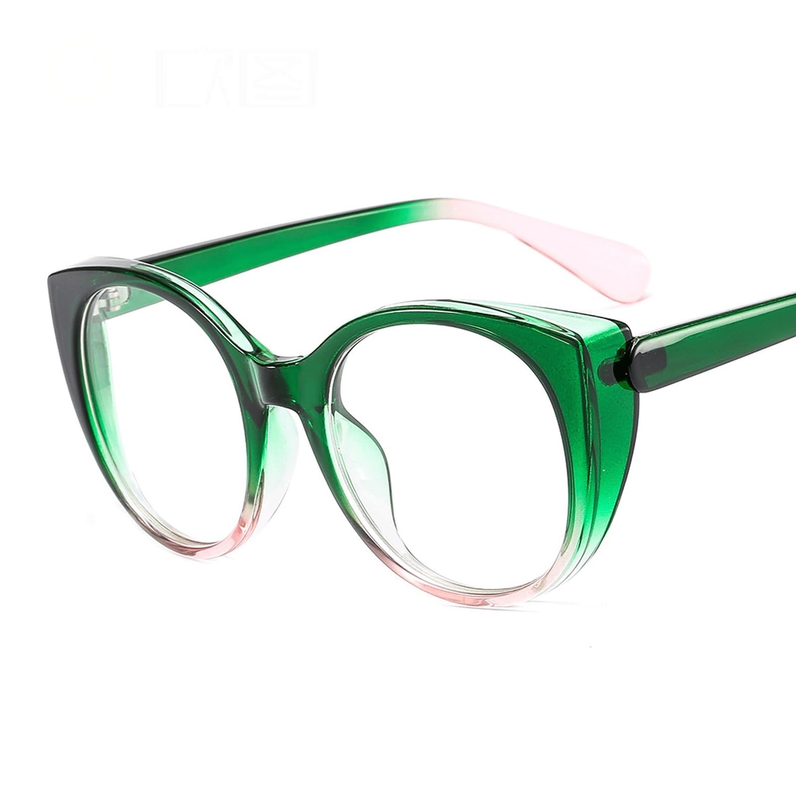 Montature for Occhiali Leggere, Occhiali Senza prescrizione | Occhiali da lettura antiscivolo con naselli, montatura completa for computer(Groen)