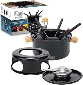 BLACK+DECKER CONJUNTO PARA FONDUE 10 PEÇAS EM AÇO ELEGANZA BLACK