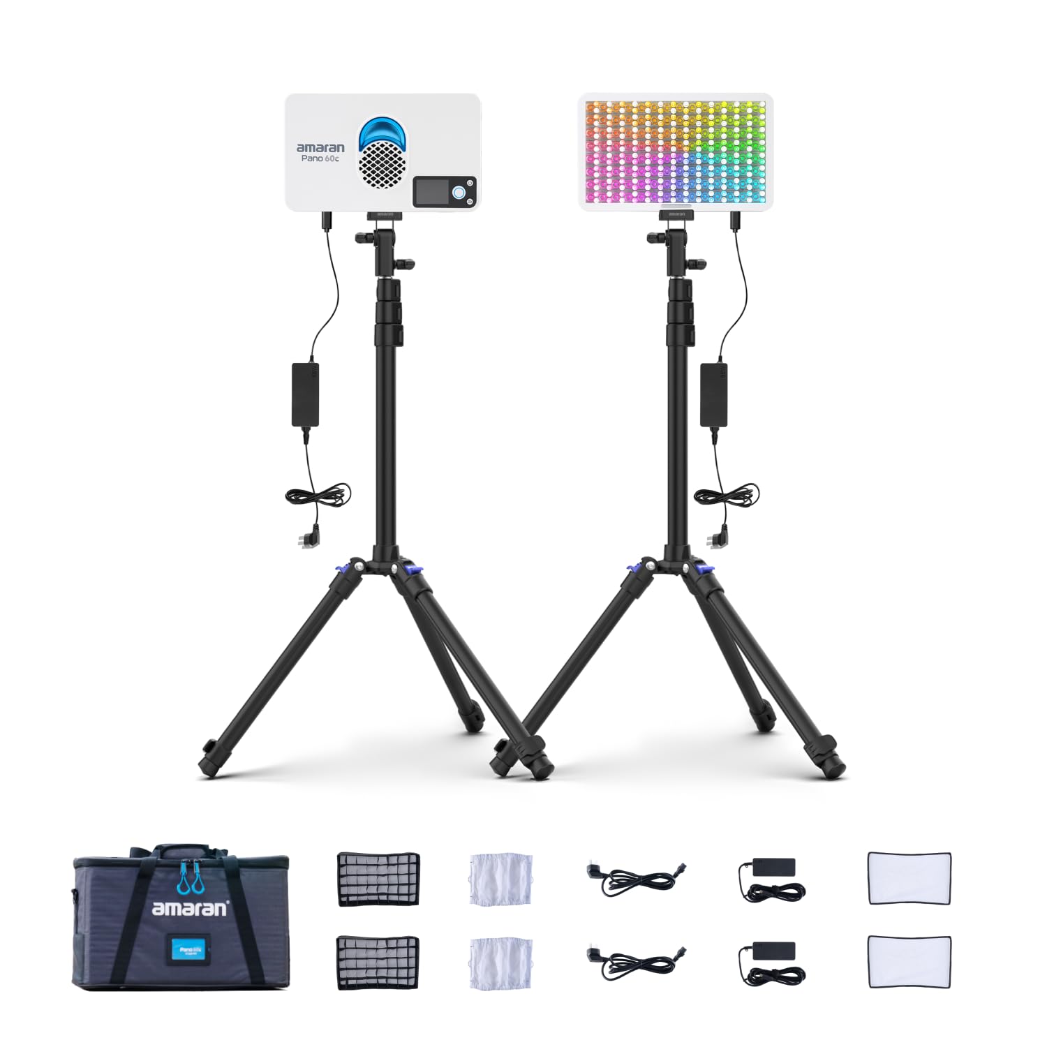 Amazon.com : amaran Pano 60c 2-Light Kit Panel Lights,60W RGBWW