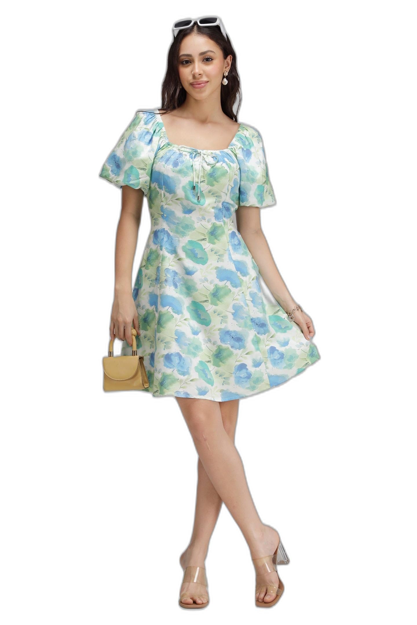 virgio Women's 100% Viscose Printed Mini Dress Soft Fabric Short Length Casual Vacation Outfit Comfortable Flowy Silhouette Stylish Fashion Apparel-picture-53