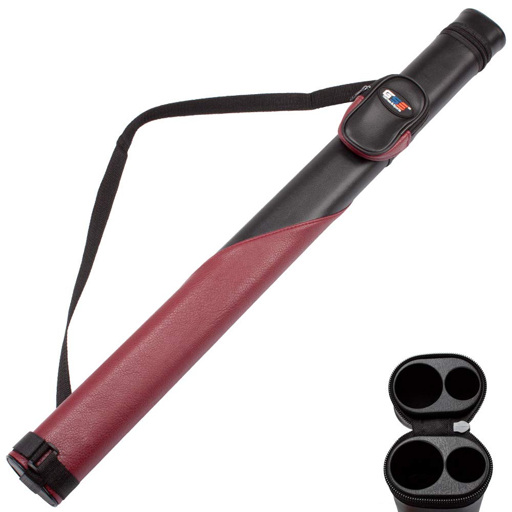 GSE Games & Sports Expert (Brown) - 1x1 Deluxe Hard Billiard Pool Cue Stick Carrying Case (Several Colours Available)