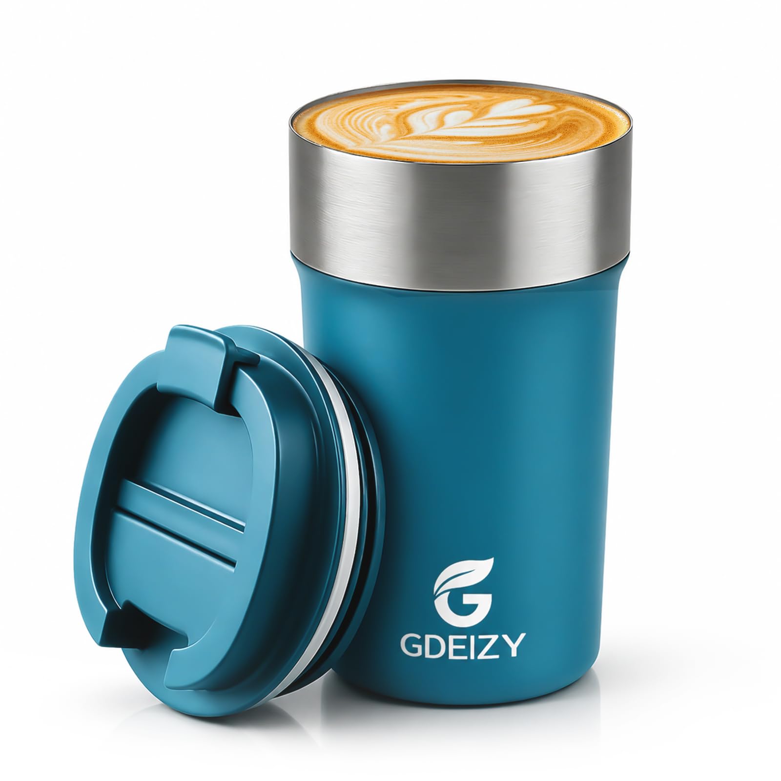 17oz Insulated Travel Coffee Mug, Stainless Steel Cup with Leakproof Lid
