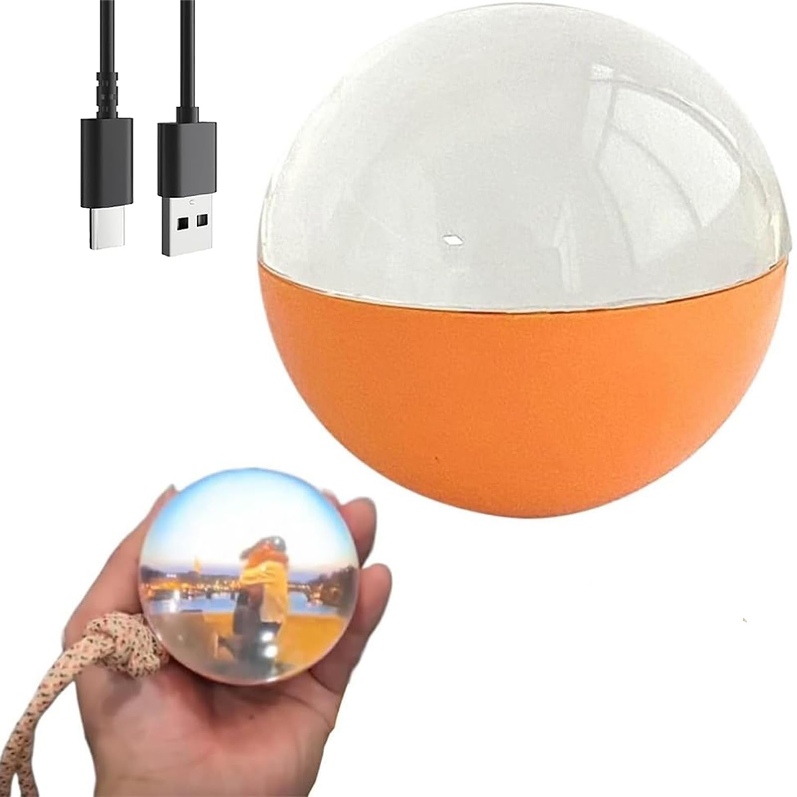 Sphère Numérique 3D Cristal sur votre Bureau : Lecteur Vidéo Personnalisé pour Souvenirs de Voyage
