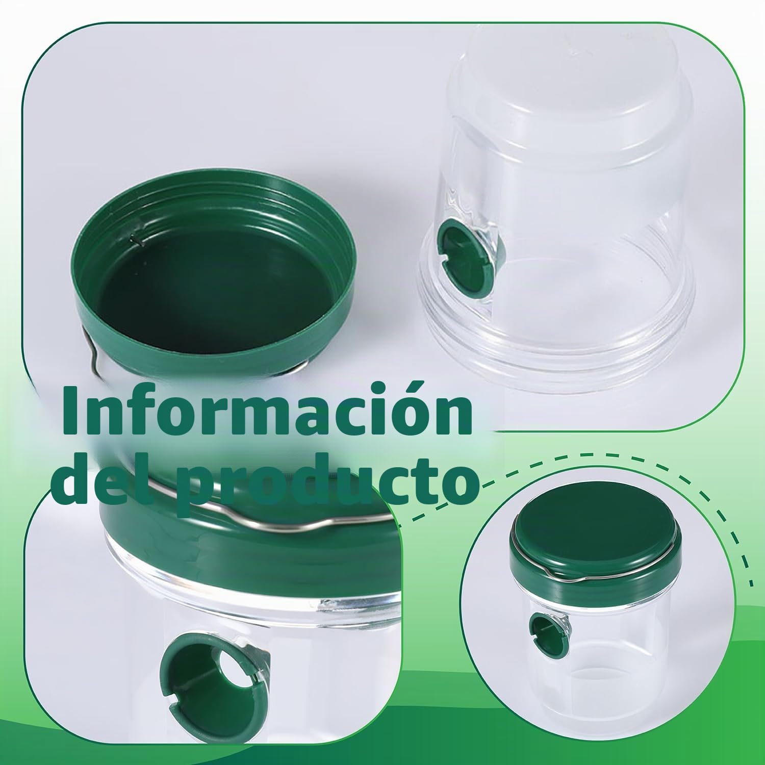 2 Piezas Trampa para Avispas Viva, Trampa Avispas Exterior Jardin Balcon, Atrapador de Avispa para Jardín, Balcón y Camping, Sin Productos Químicos