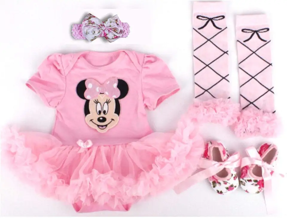 Baby Rae Clothing 4 in 1 Set: Shortall+Head Band+Legging Socks+Shoes