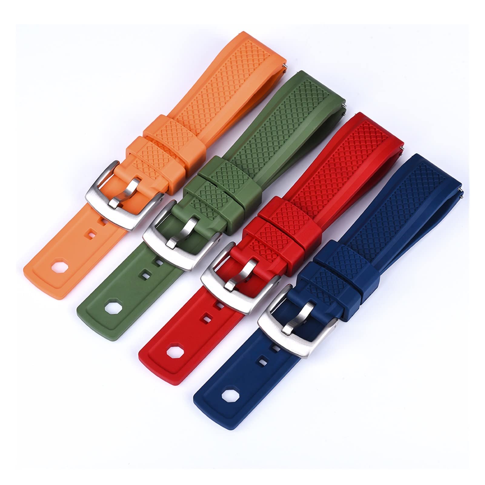 Uhrenarmband， Gummi Uhr Band Quick Release Strap Slide Keeper Gummi Riemen Wasserdicht Tauchen