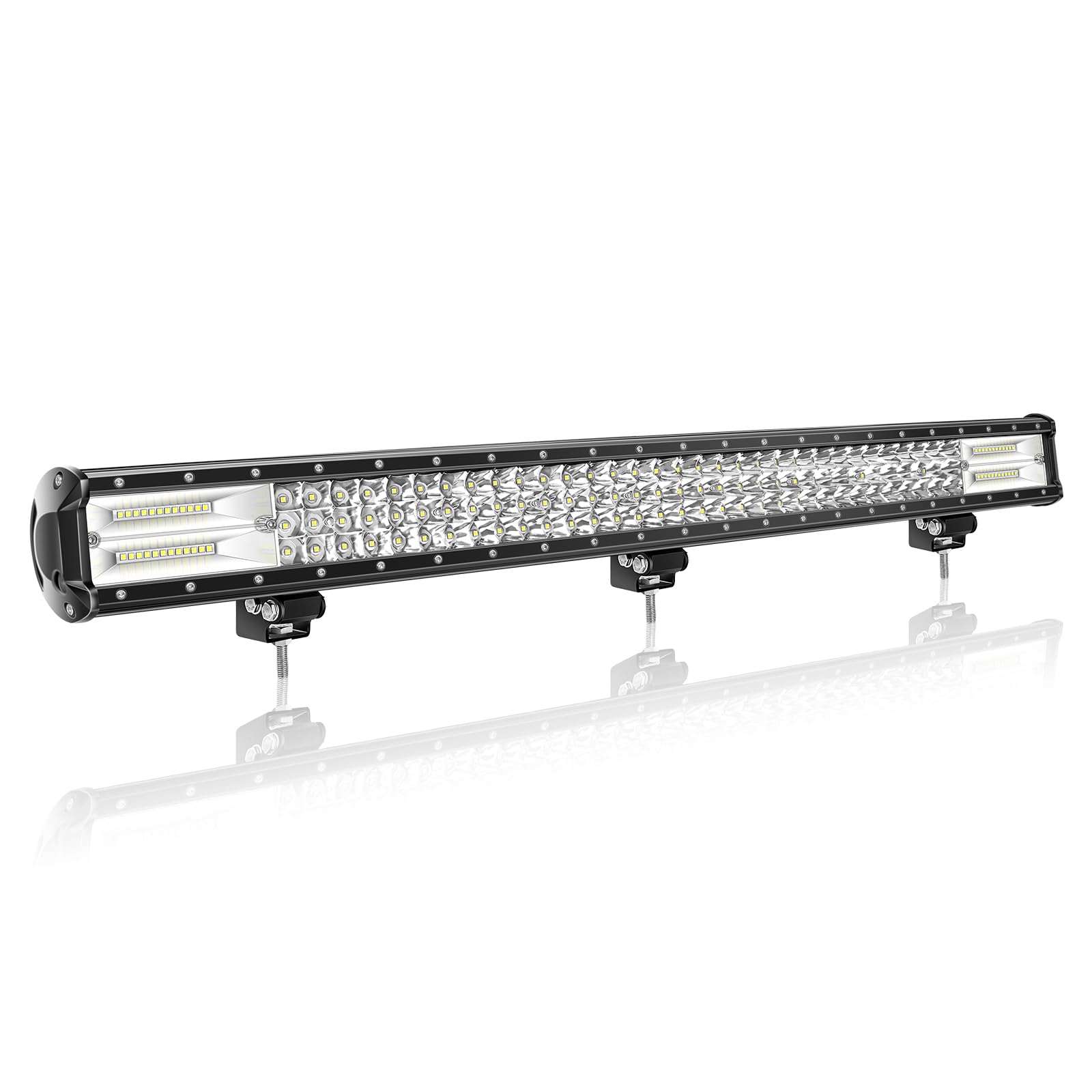 Willpower Listwa świetlna LED 34 cale 468 W, wiązka punktowa powodziowa, listwa LED 12 V 24 V, światła przeciwmgielne robocze, światła do jazdy dla 4x4 terenowego, ciężarówki, ciągnika, łodzi