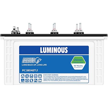 Luminous Power Charge Pc tj 150ah Tubular Battery Amazon In Home Kitchen