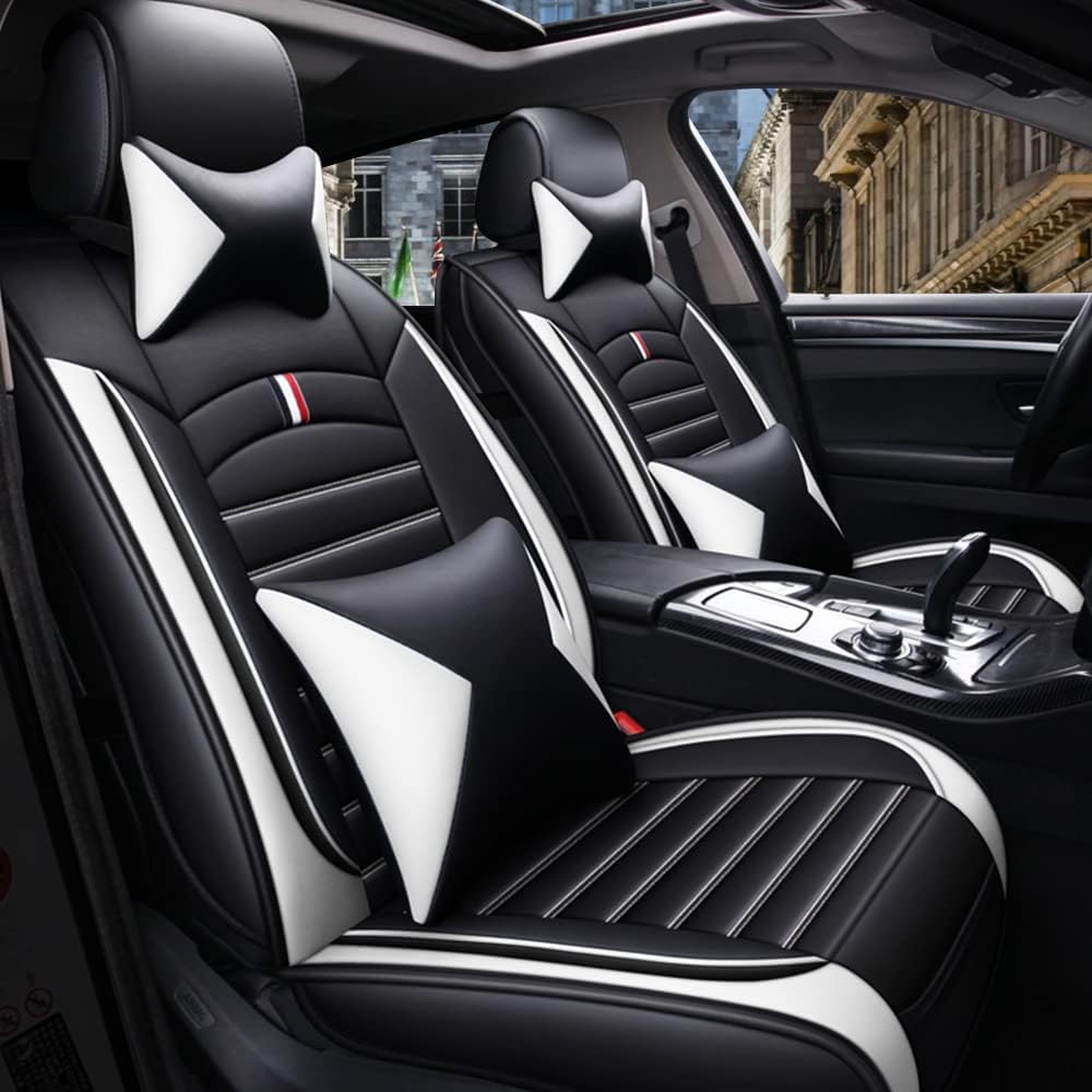 Full Set Car Seat Covers Universal Car Seat Covers Breathable Leather Automotive Seat Covers for Most Cars