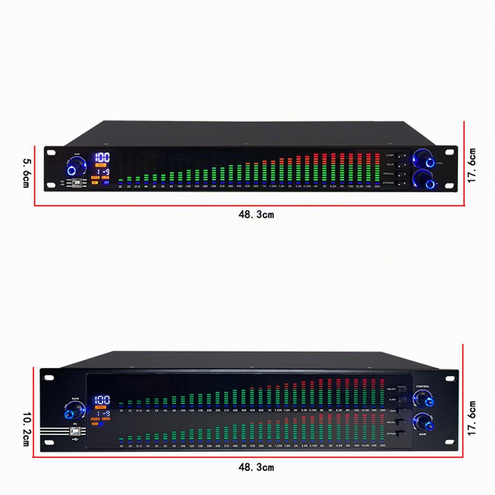 Equalizzatore audio a doppio spettro, audio effetto digitale a 31 bande, processore DSP Equalizador Palco KTV Sound System,EQ-888S