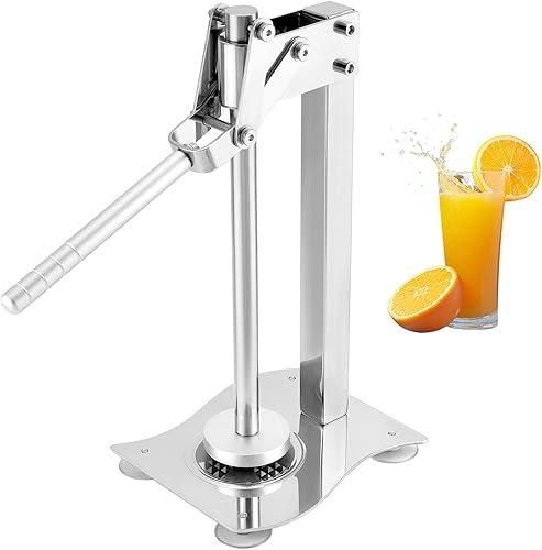 QWORK Exprimidor de limón de escritorio manual resistente, 304 de acero inoxidable multifuncional naranja Juicer fruta y nueces trituradora con