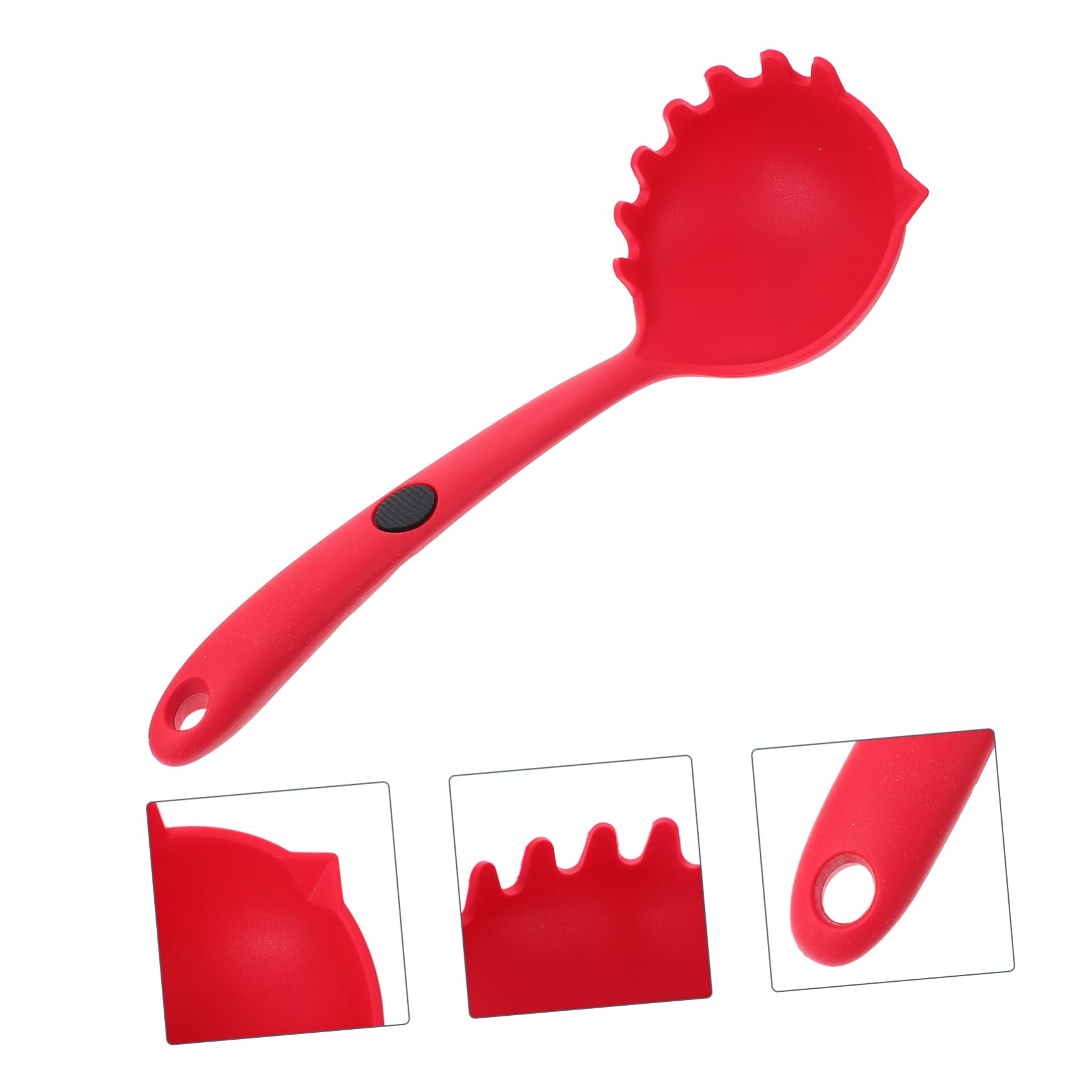 Amosfun 2st Nudellöffel Nudeln in Lebensmittelqualität -server-utensilien Spaghettiheber Spaghettikelle Nudelkelle Löffel Kochutensilien Für Die Küche Nudelfilter Rot Kieselgel