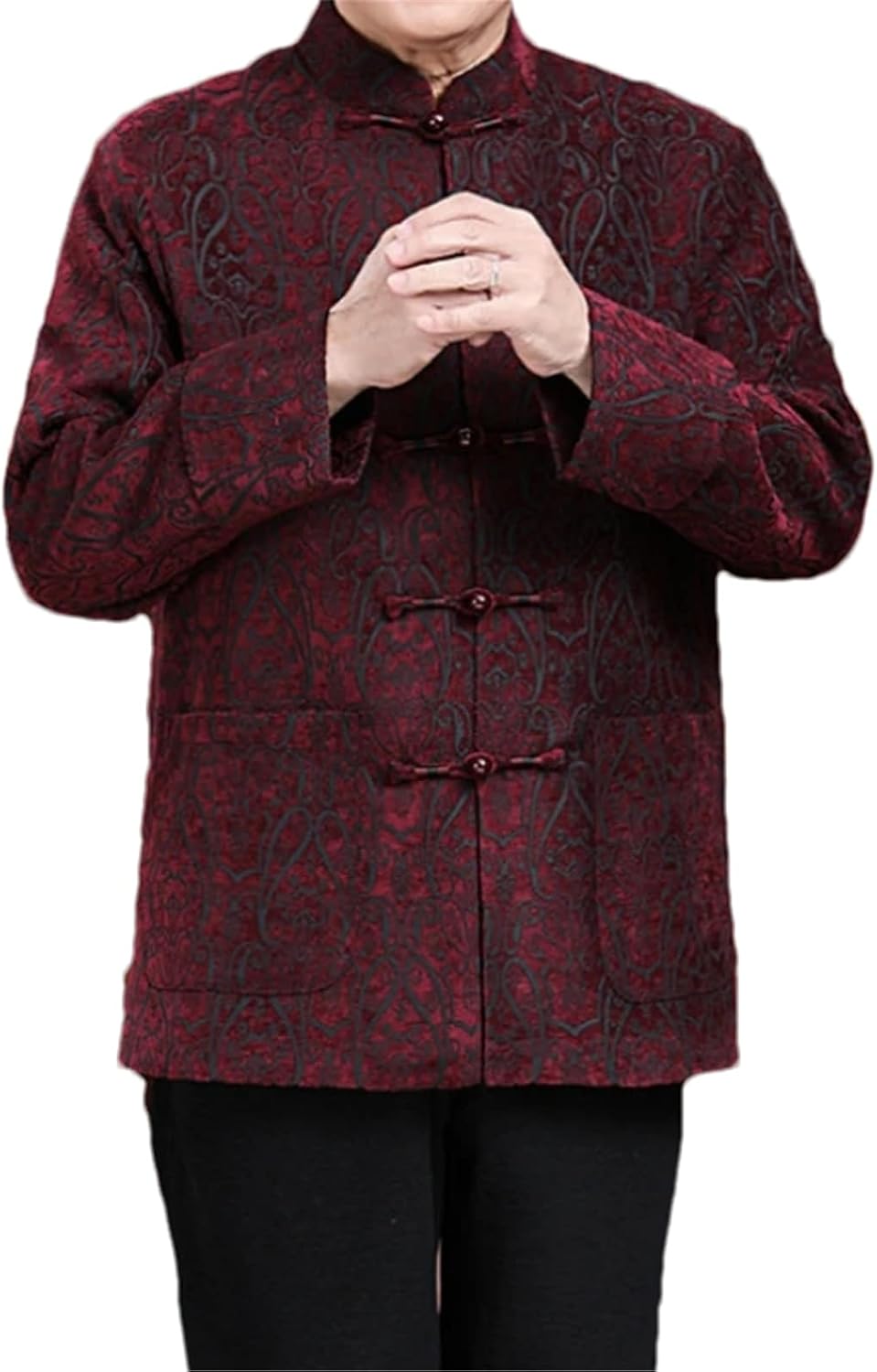 Traditional Chinese Kungfu Jacquard Jacket Male For Men Cheongsam Tangsuit Oriental Wear Vintage Mens Hanfu Tops