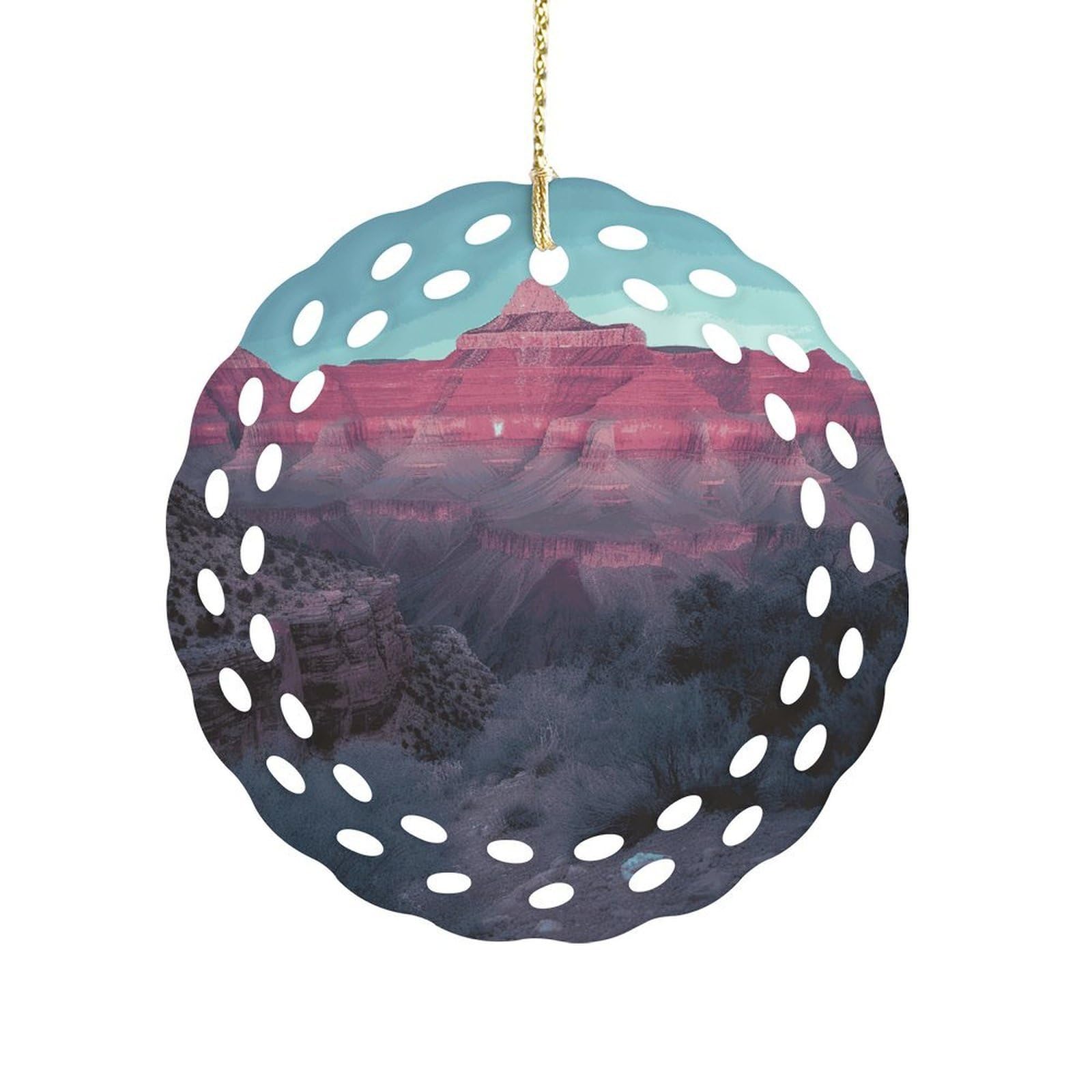 Fekiloot Women's Style Grand Canyon Ceramic Ornaments 3 Inch Round,Holiday Keepsake For ,Girls,Pet Owners,Hanging Ornament Gifts Idea For Home